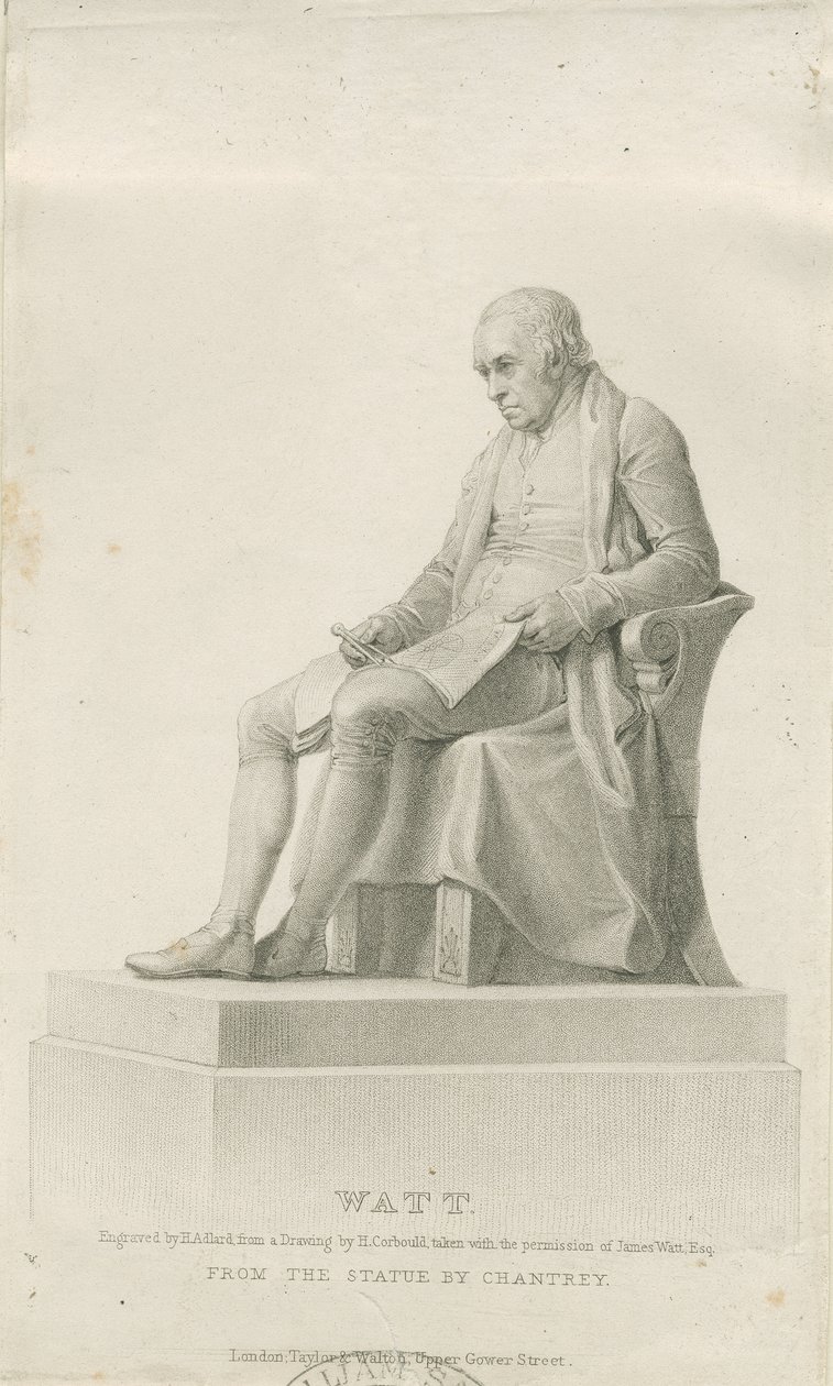Handsworth - Monument of James Watt by Henry Adlard