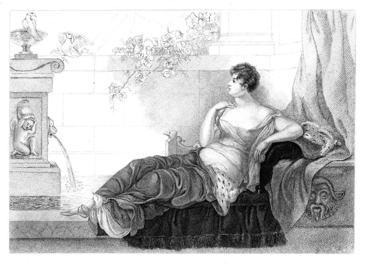 Mary Robinson 1757-1800, English Poet and Novelist, 1830 by Henry Adlard