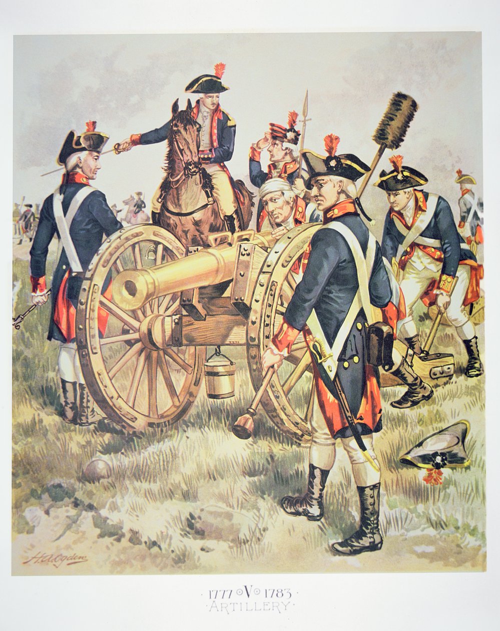 American Continental Army: Artillery Uniforms of 1777-83 by Henry Alexander (after) Ogden