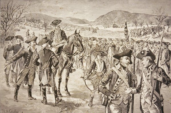 Disbanding the American Continental Army at New Windsor, New York, early November 1783 by Henry Alexander (after) Ogden