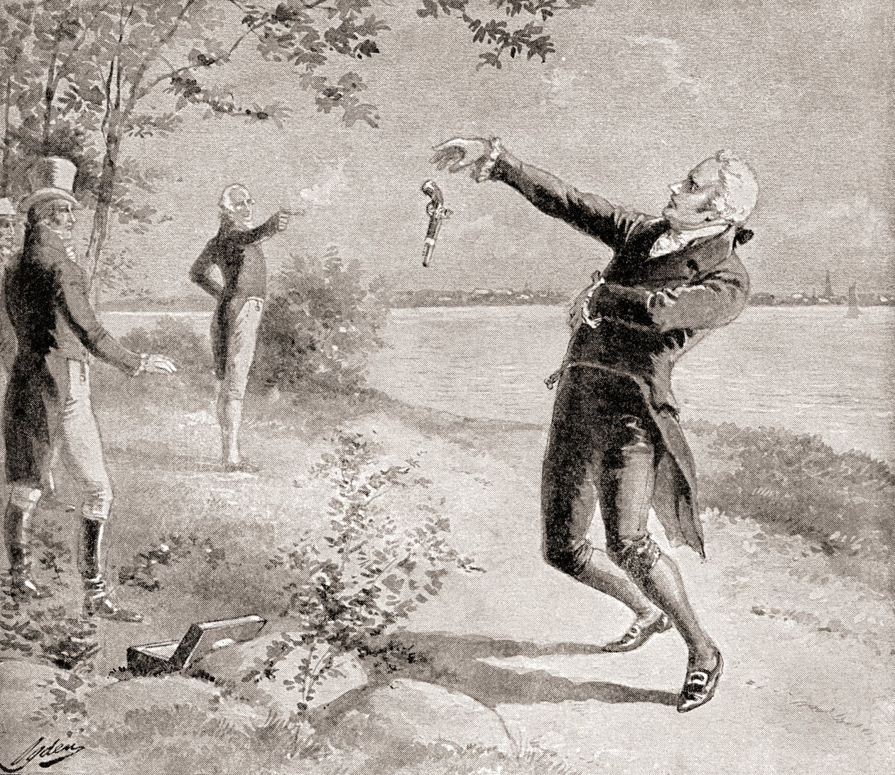 The Burr Hamilton duel on July 11 1804 from The History of Our Country published 1905