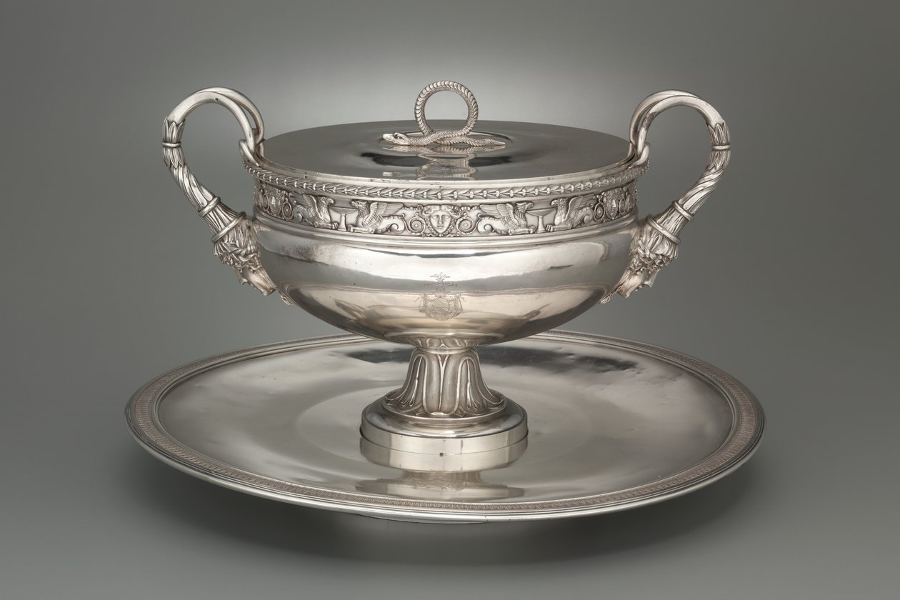 Covered Tureen with Tray by Henry Auguste