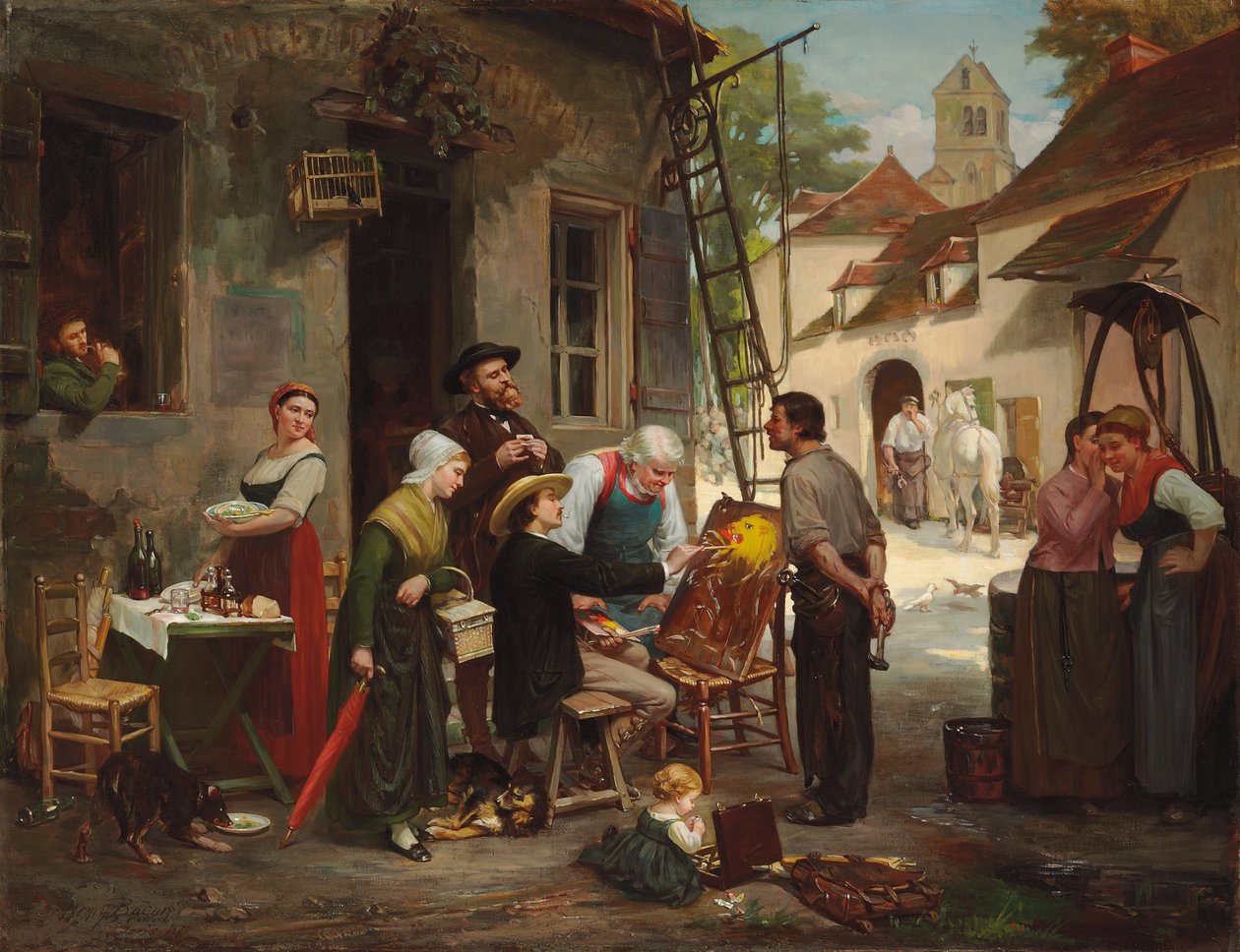 A New Sign for the Old Inn, 1870 by Henry Bacon