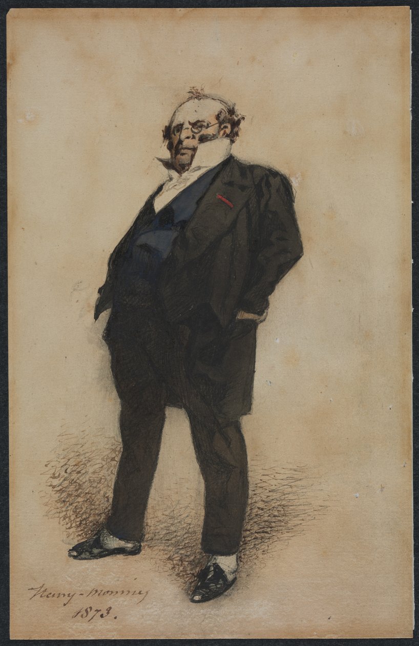 Self-Portrait in the Role of M. Prudhomme, 1873 by Henry Bonaventure Monnier