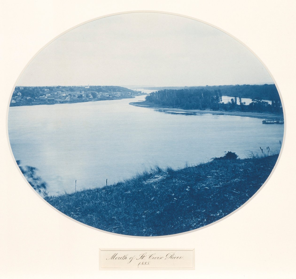 Mouth of the St. Croix River, from the series Upper Mississippi River, Views, Volume I by Henry Bosse