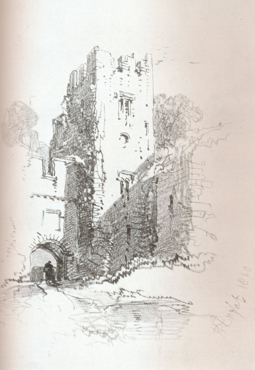 Crookston Castle, Near Paisley by Henry Bright