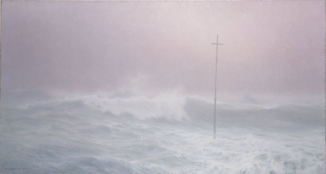The Cross in the Mist, Brittany by Henry Brokman Knudsen