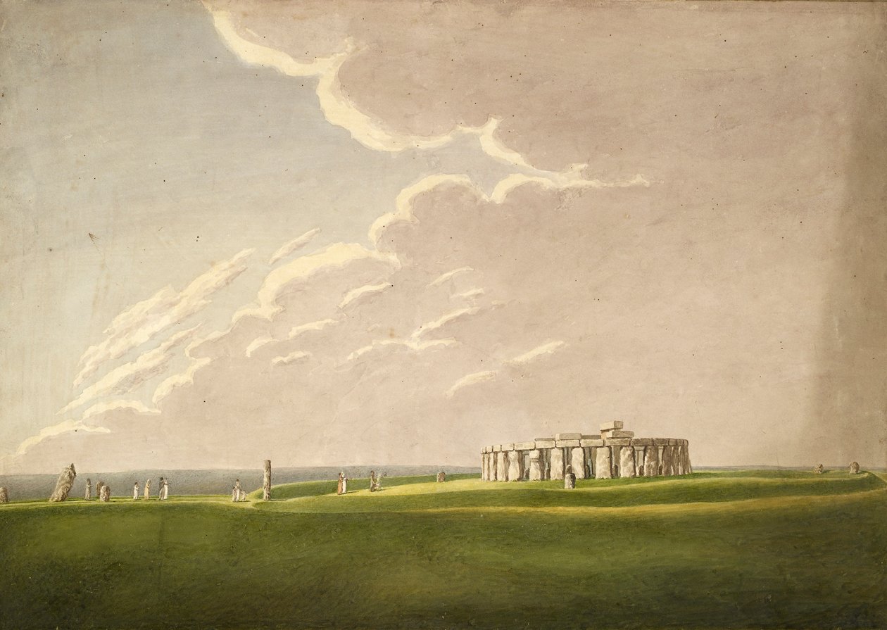 The Grand Antediluvian Temple of Stonehenge: in its original state from the North by Henry Browne