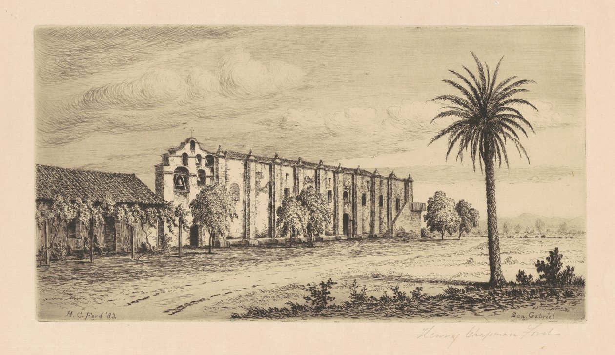 San Gabriel Mission Sketch
