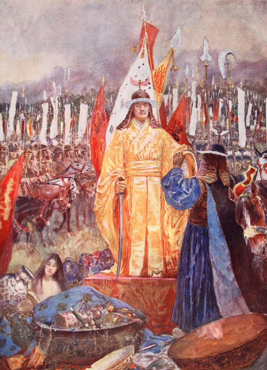 The Grand Marshal Proclaimed Emperor on the Battlefield, illustration from 