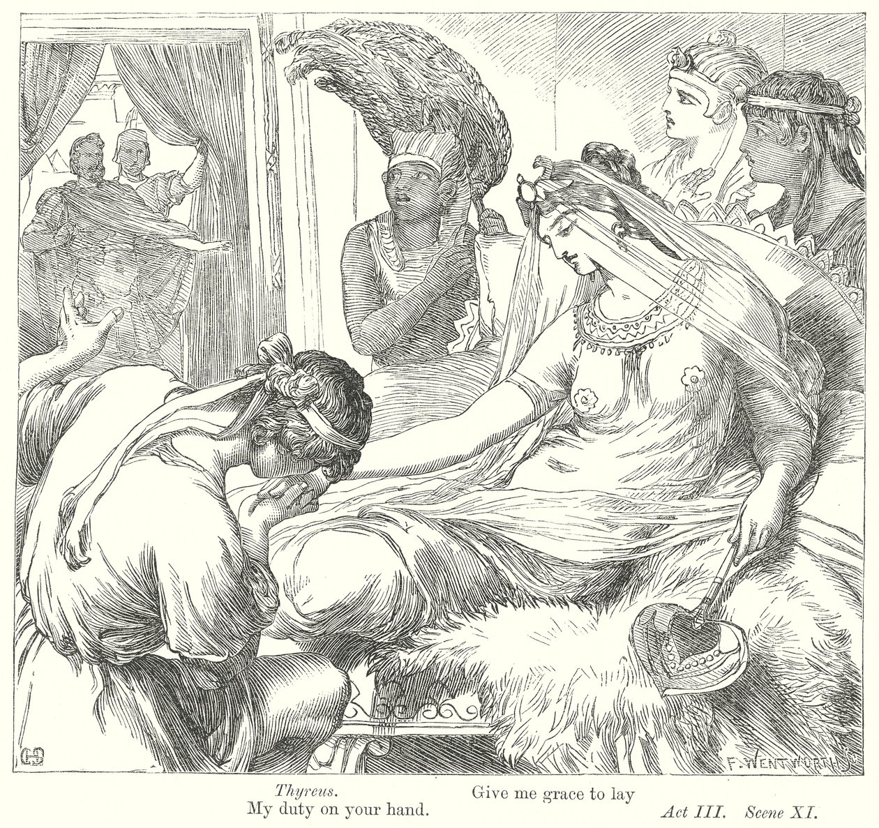 Antony and Cleopatra by Henry Courtney (after) Selous