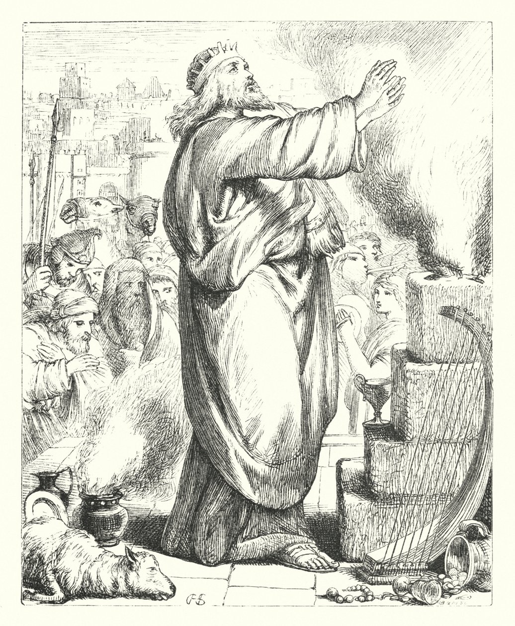 The Sacrifice of David by Henry Courtney (after) Selous