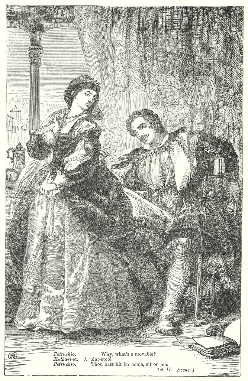 The Taming of the Shrew by Henry Courtney (after) Selous