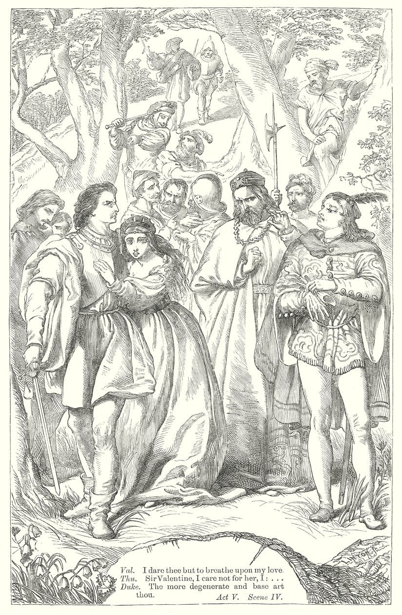 The Two Gentlemen of Verona by Henry Courtney (after) Selous