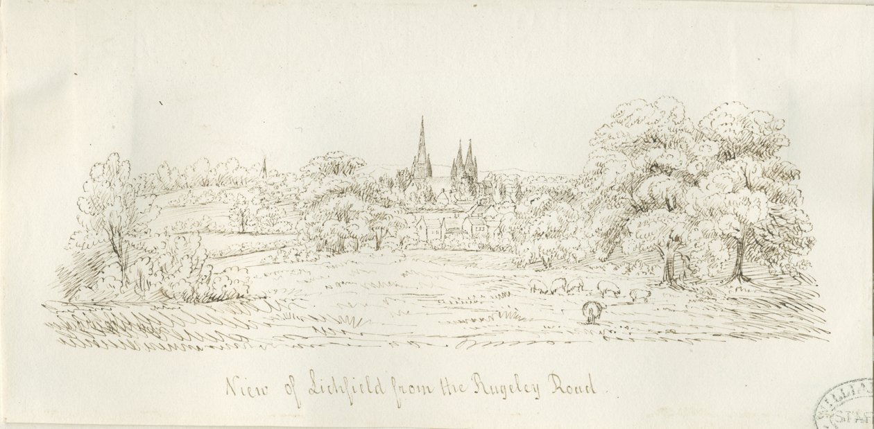 Lichfield - North View (distant) by Henry Curzon Allport