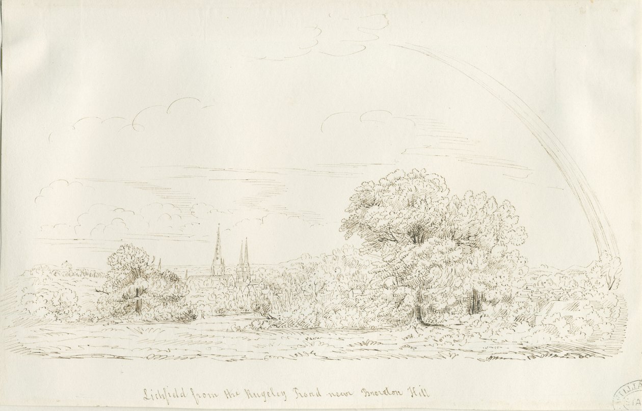 Lichfield - North View (distant) by Henry Curzon Allport