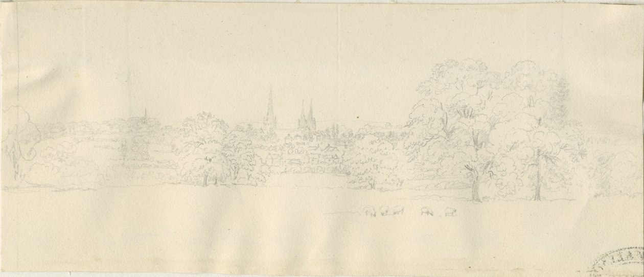 Lichfield - North View (distant) by Henry Curzon Allport