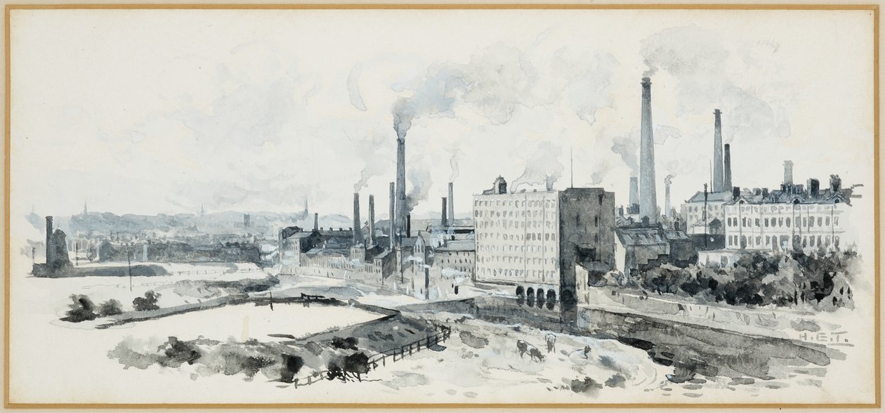 Lower Broughton from the Crescent, Salford by Henry Edward Tidmarsh