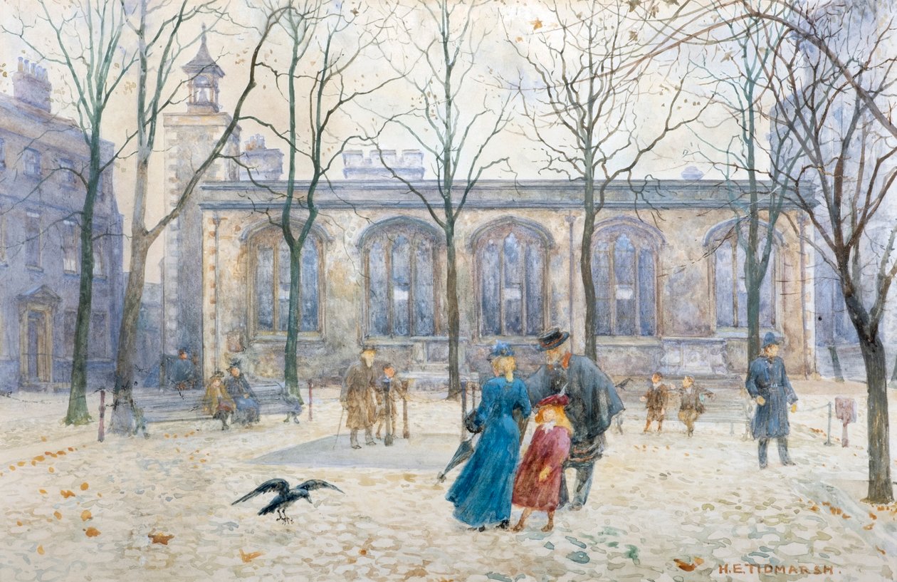 The Church Raven, Tower of London by Henry Edward Tidmarsh