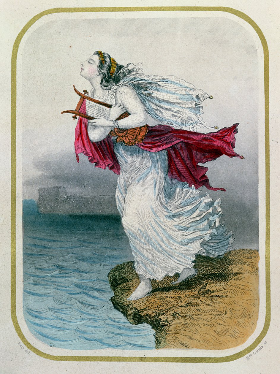 The Poetess, Sappho, Throwing Herself into the Sea by Henry Emy