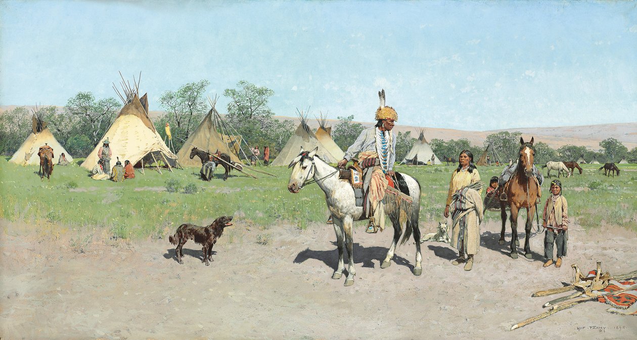 In Pastures New, 1895 by Henry Francois Farny