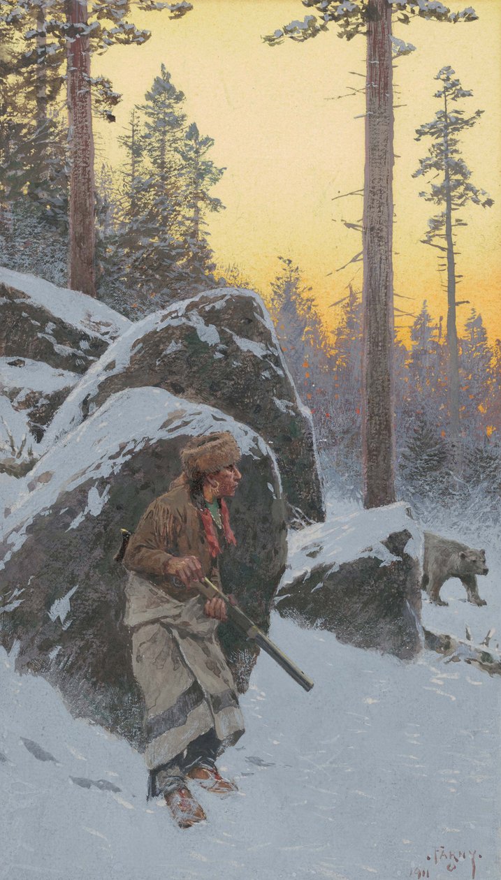 The Indian Bear Hunter, 1911 by Henry Francois Farny