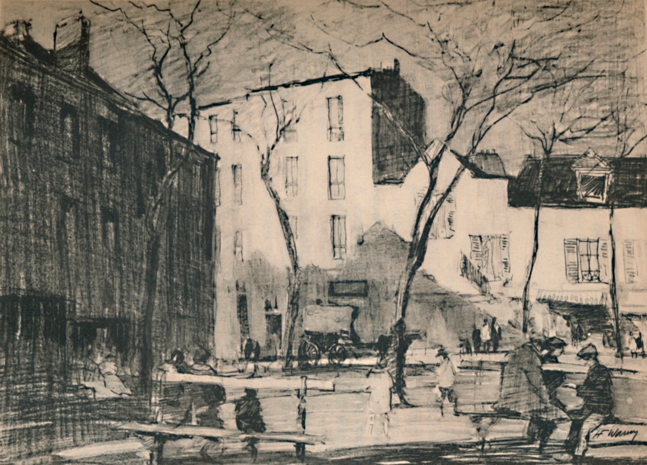 La Place Du Tertre, c1927 by Henry Franks Waring
