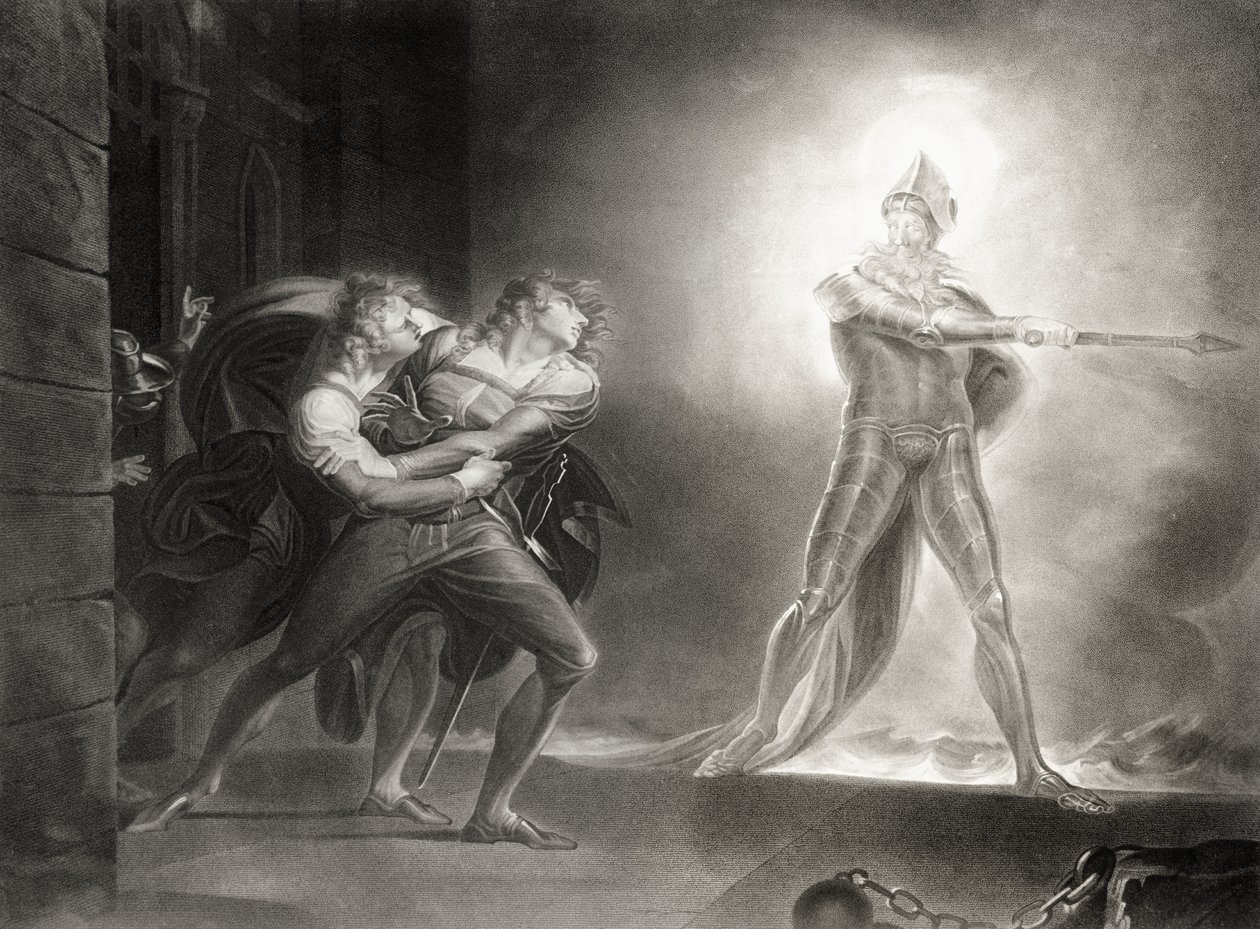 Hamlet, Act I, Scene IV, by William Shakespeare, Engraved by Robert Thew by Johann Heinrich Füssli