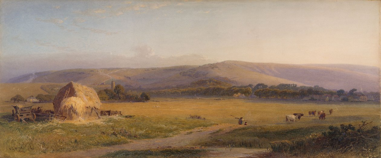 South Downs Pastures by Henry George Hine