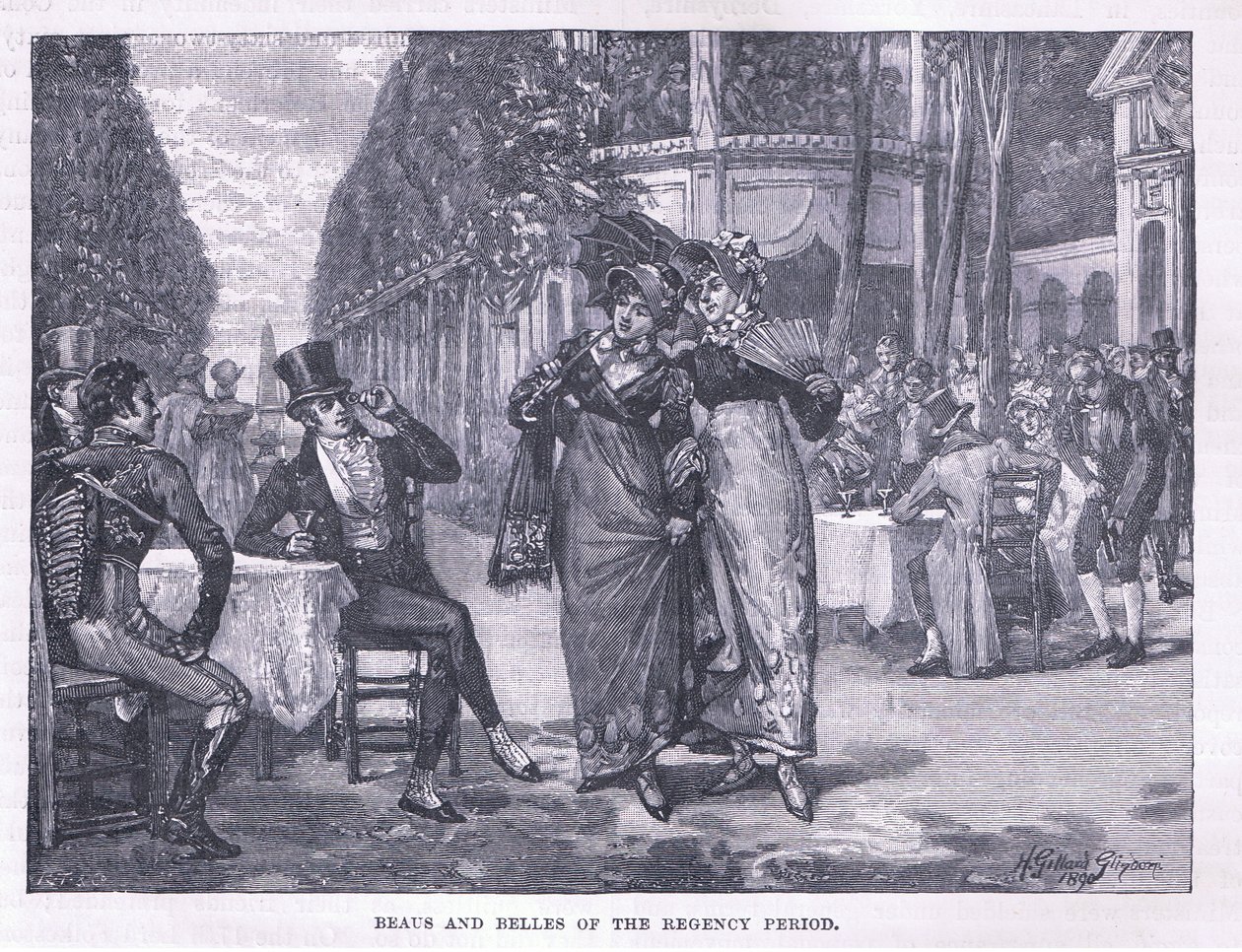 Beaus and Belles of the Regency Period by Henry Gillard Glindoni