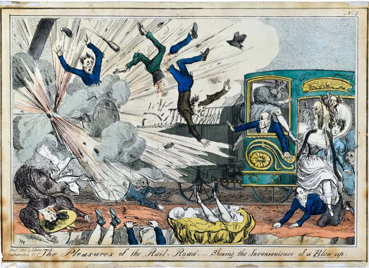 Pleasures of the Railroad. Showing the Inconvenience of a Blow up by Henry Heath