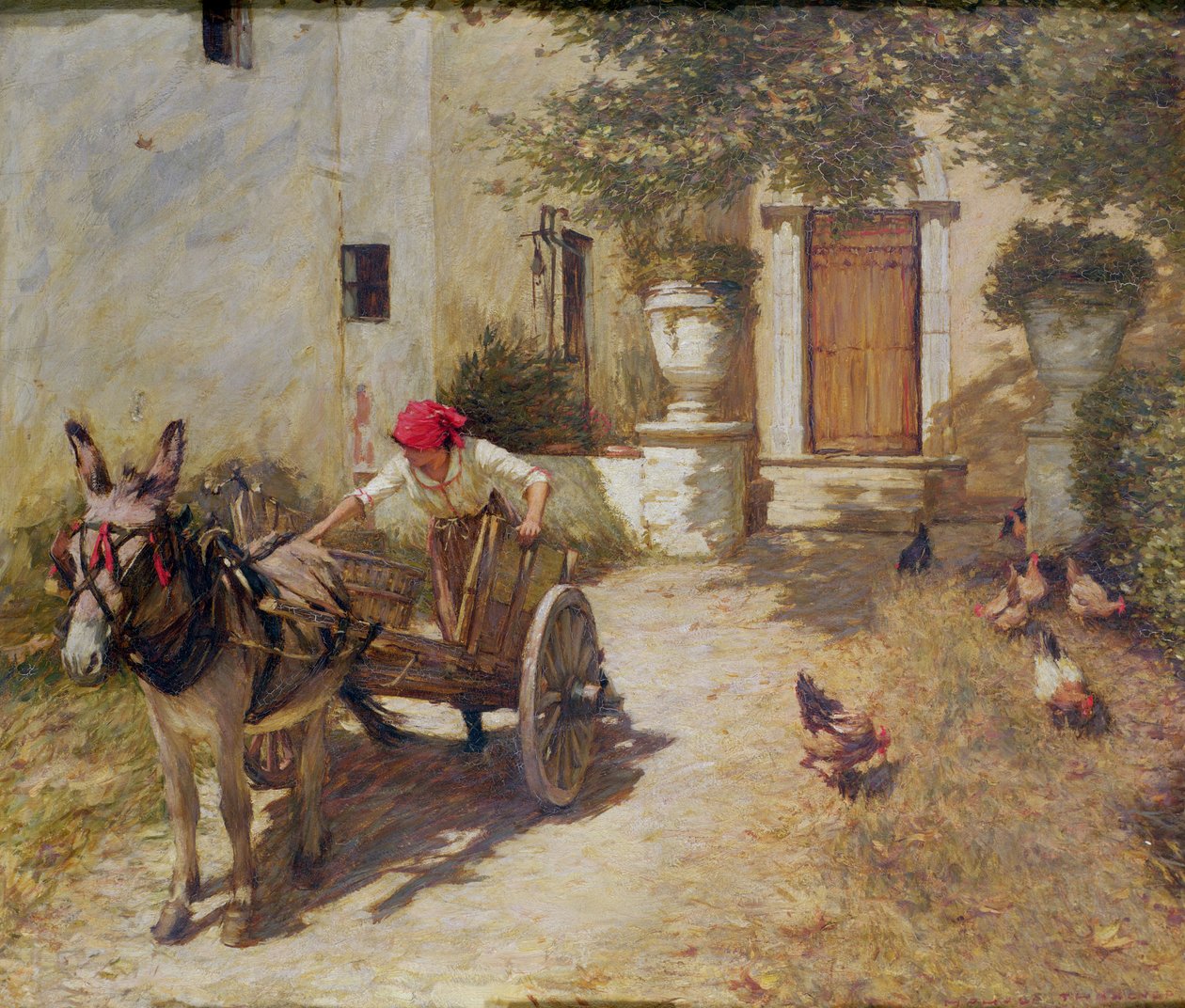 Farm Yard Scene, 1905 by Henry Herbert La Thangue