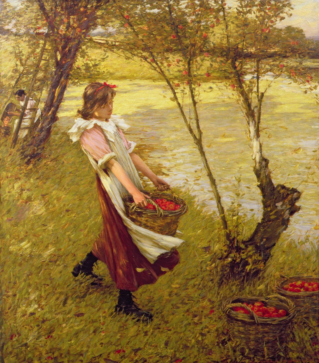 In the Orchard, Haylands, Graffham by Henry Herbert La Thangue