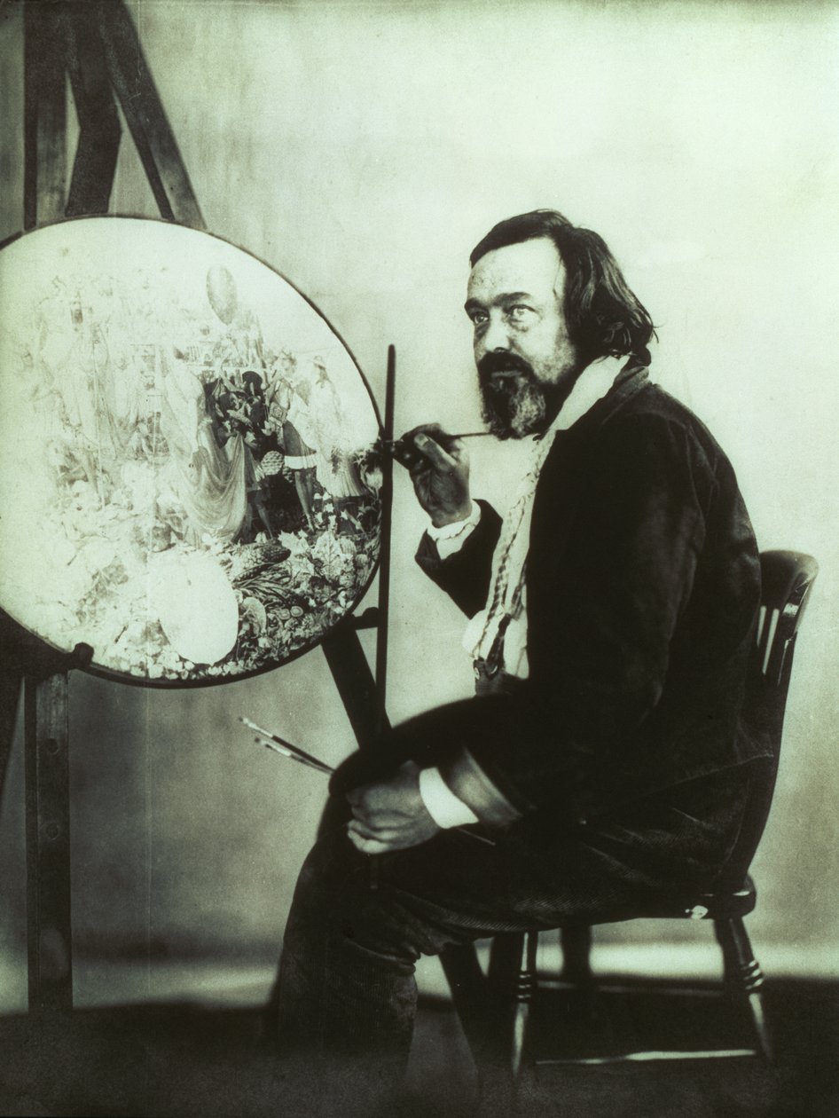 Portrait of Richard Dadd Working on Oberon and Titania at Betlam Hospital, c.1875 by Henry Hering