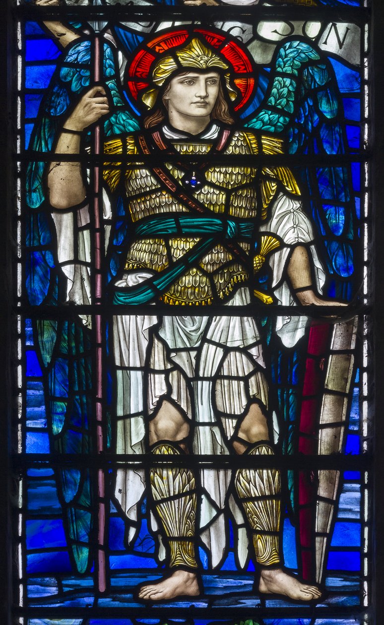 Buckland, St Mary, Lowndes & Drury, Henry Holiday, The Archangel St Michael by Henry Holiday