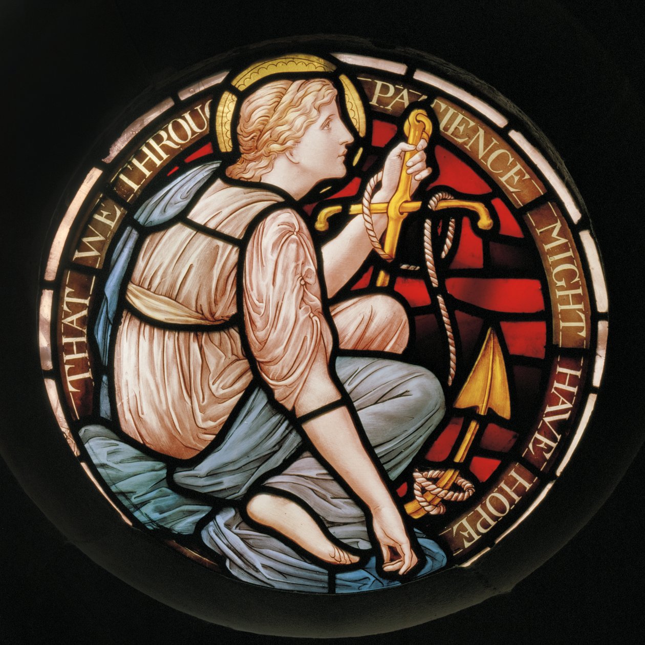 Hope, 1888 (stained glass) by Henry Holiday