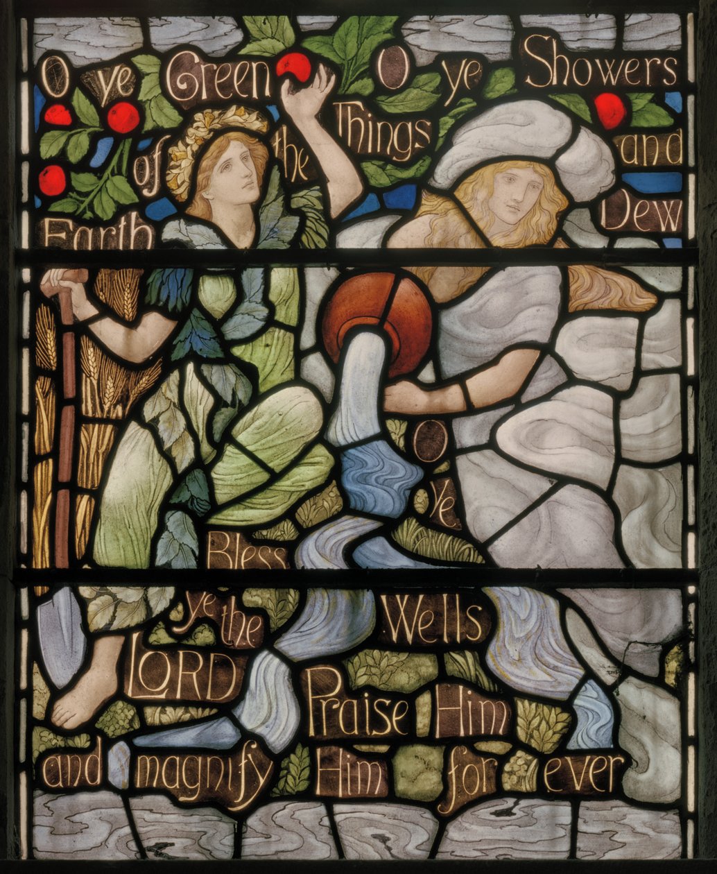 O Ye Green Things, Benedicite Window (detail) by Henry Holiday
