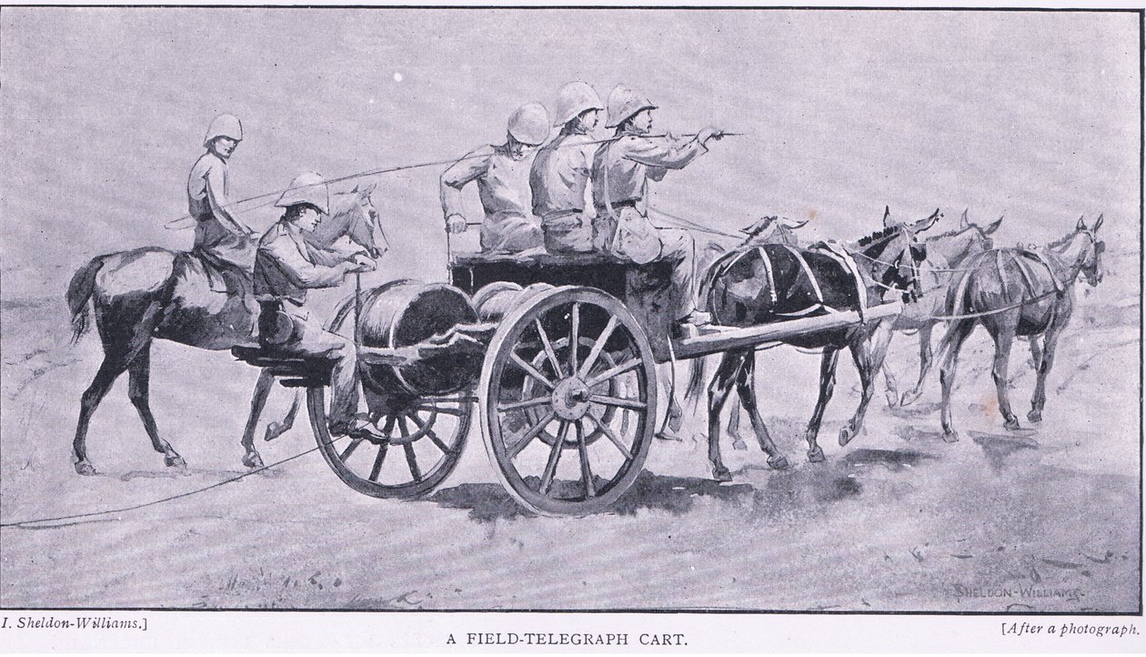 A Field Telegraph Cart, from After Pretoria: The Guerilla War by Henry Inglis Jodrel Sheldon Williams