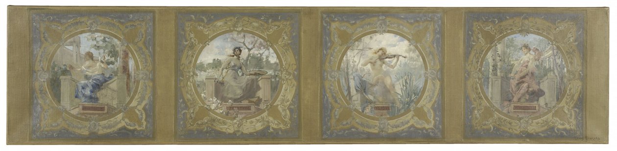 Sketch for the Lobau Gallery at Paris City Hall: The Arts by Henry Jean Louis Boureau