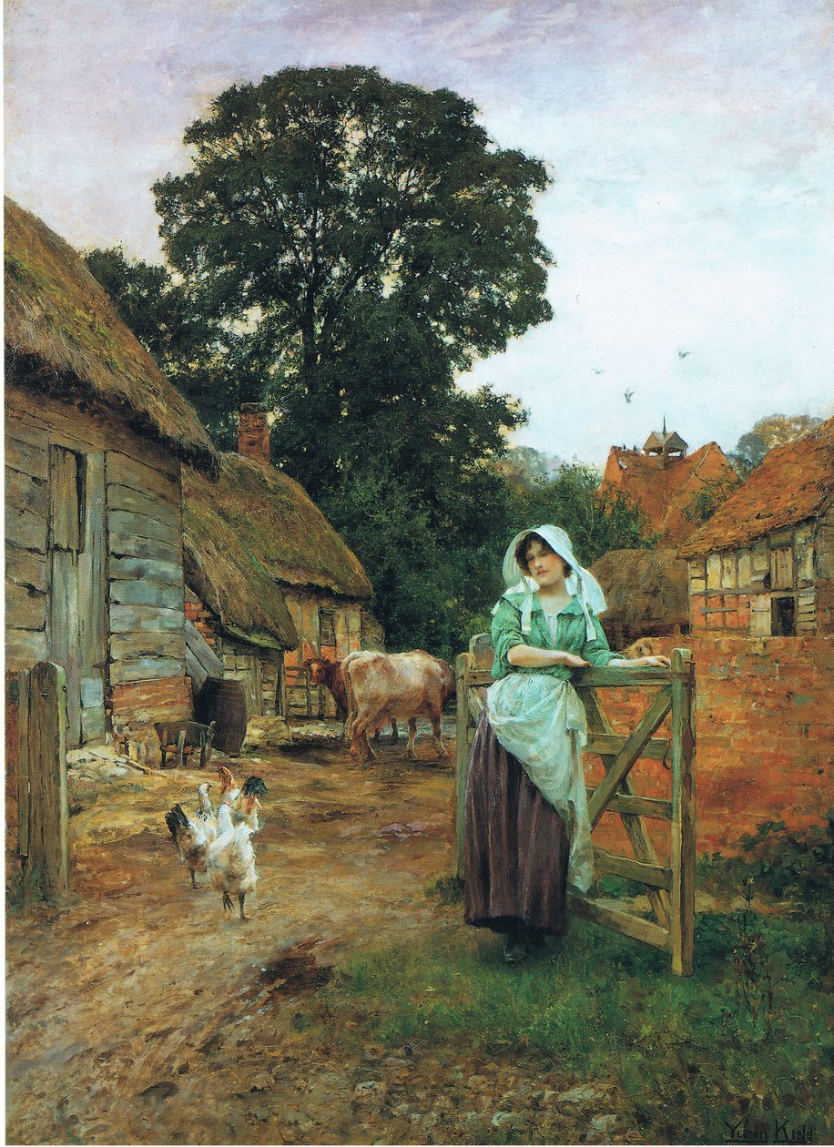 At the Farm Gate by Henry John Yeend King