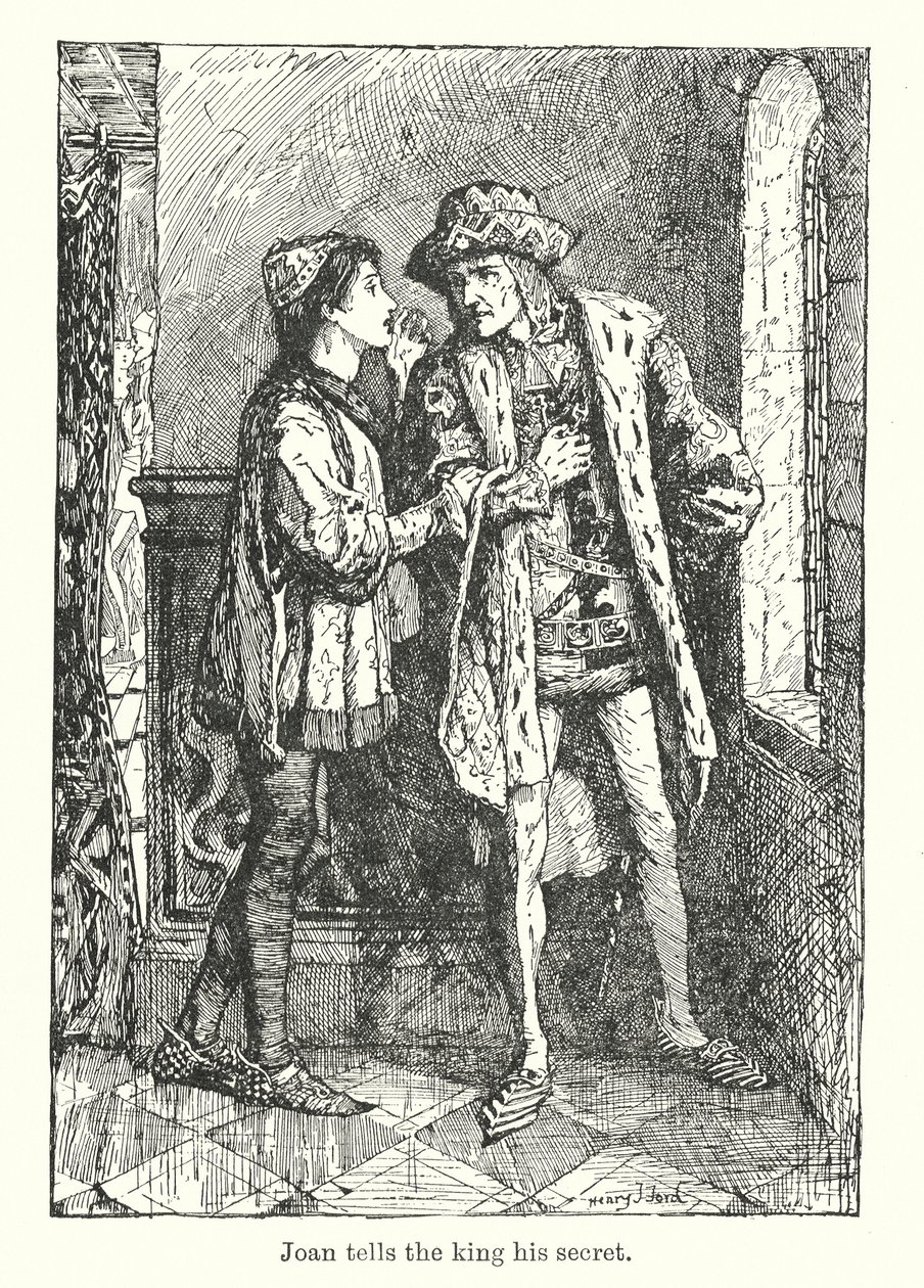 Joan tells the King his secret by Henry Justice Ford