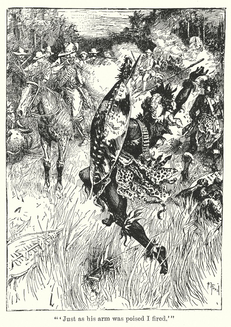 Just as His Arm Was Poised I Fired by Henry Justice Ford
