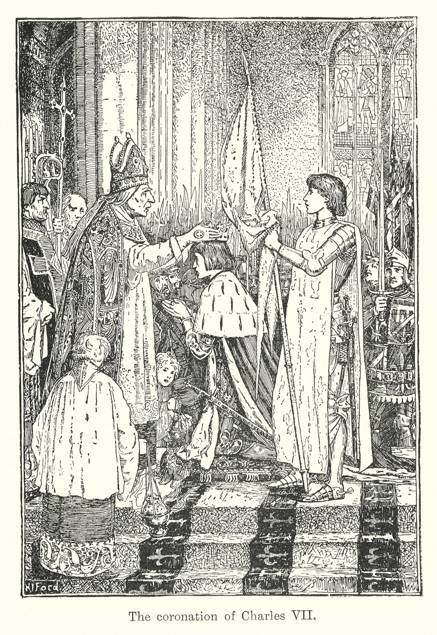 The coronation of Charles VII by Henry Justice Ford