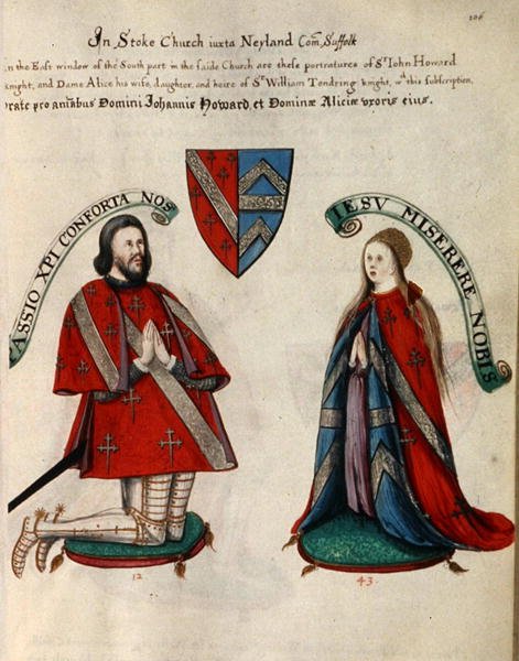 Sir John Howard III and His Second Wife Alice Tendring by Henry Lilly