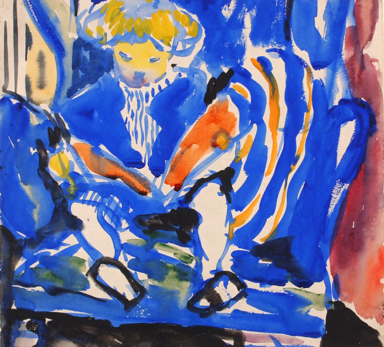 Child Reading by Henry Lyman Saÿen