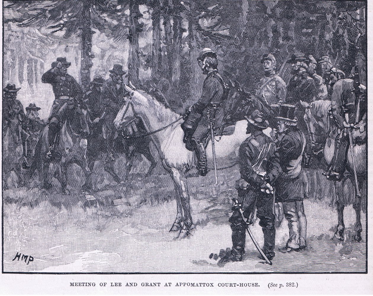 Meeting of Lee and Grant at Appomattox Court House 1865 AD by Henry Marriott Paget