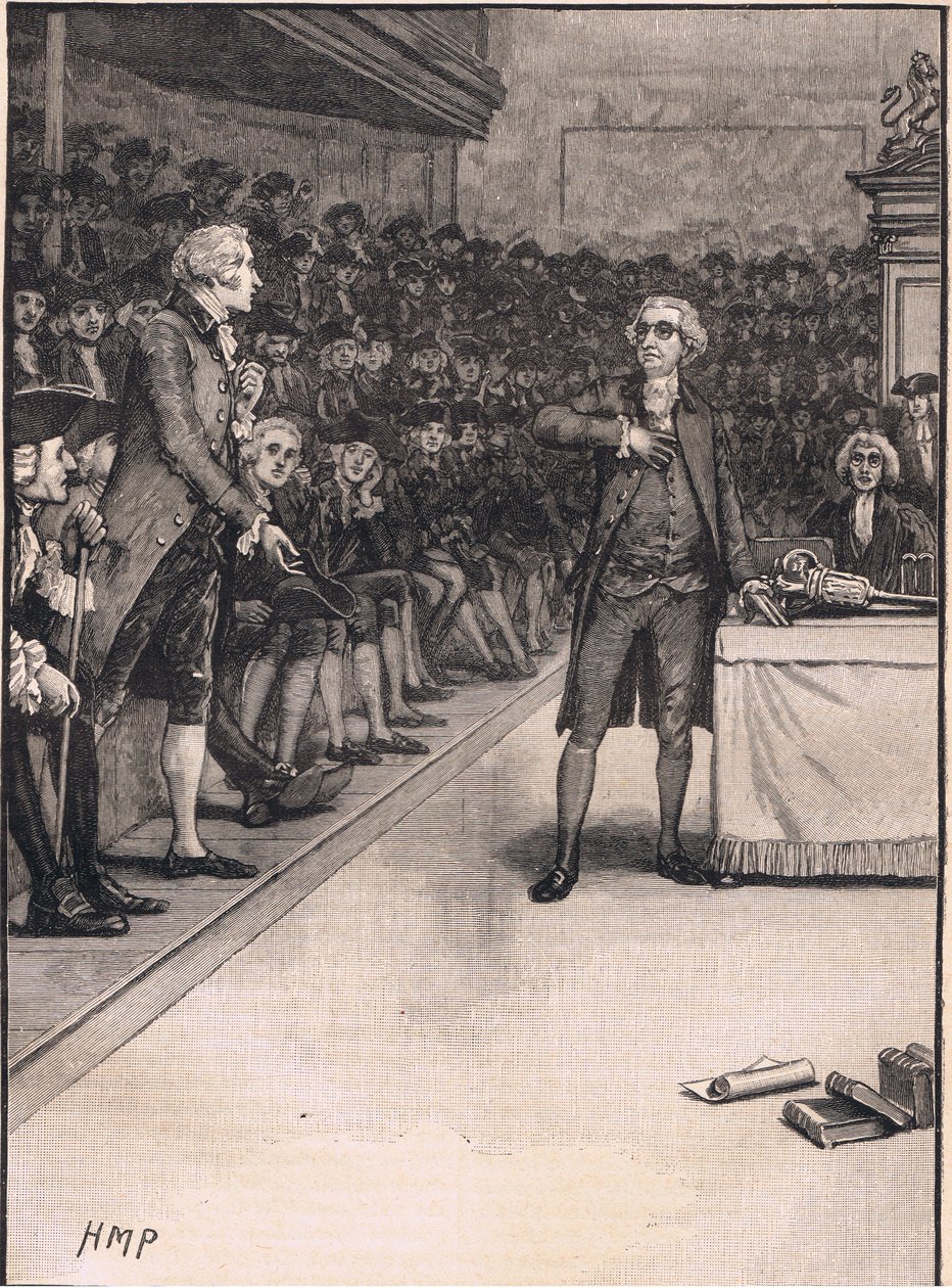 Scene in the Houses of Commons: Breach Between Burke and Fox AD 1791 by Henry Marriott Paget