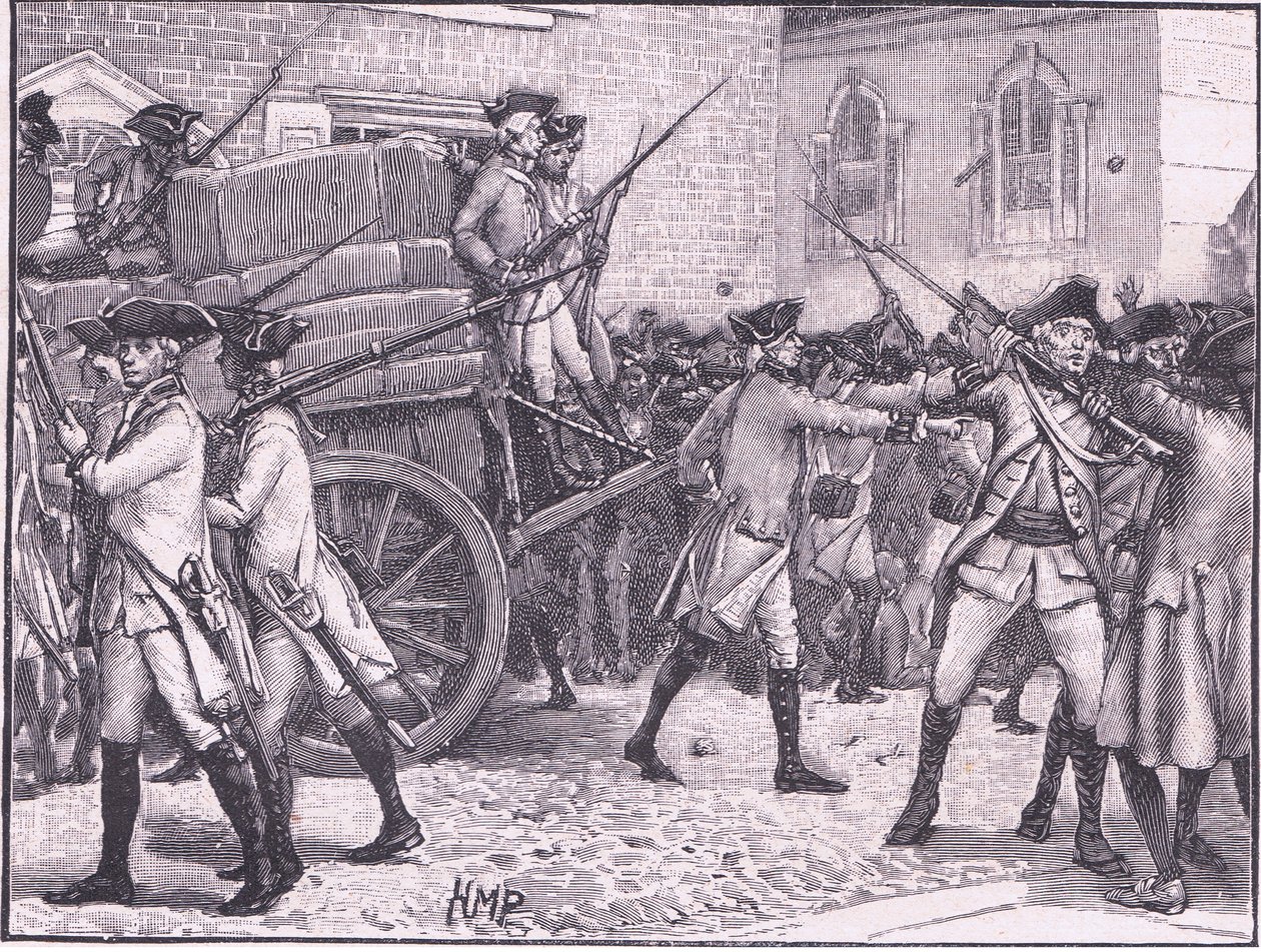 Troops Escorting the Stamped Paper to City Hall, New York AD 1765 by Henry Marriott Paget