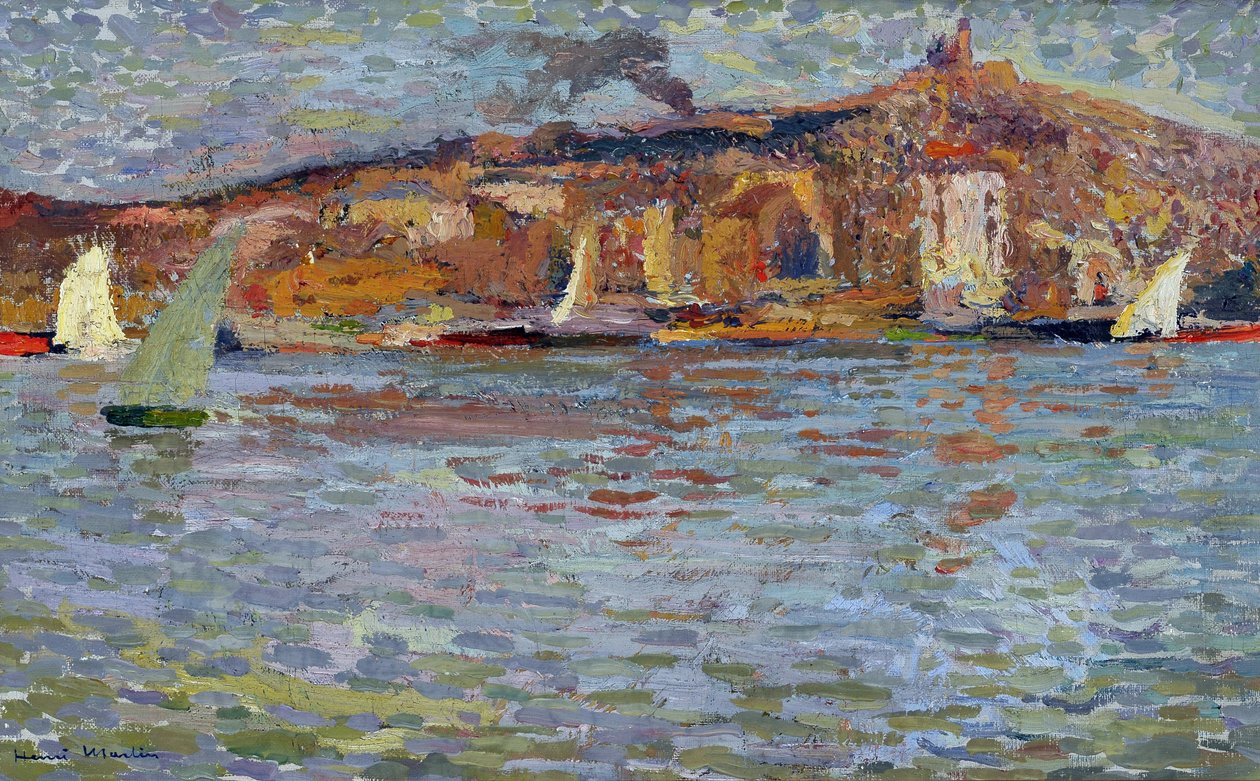 The Port of Marseille, the Old Port and the Good Mother by Henry Martin