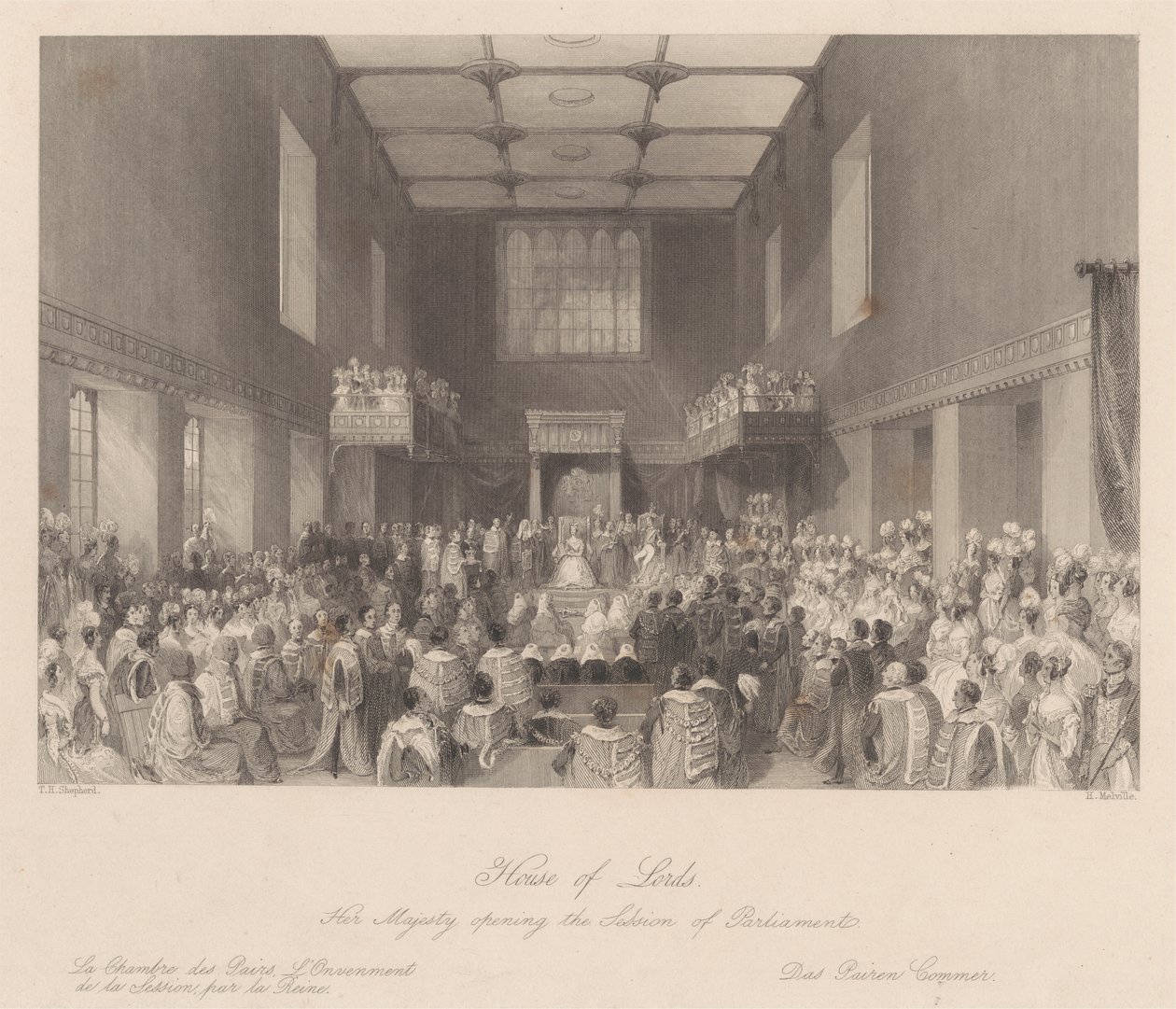 Her Majesty Opening the Session of Parliament by Henry Melville